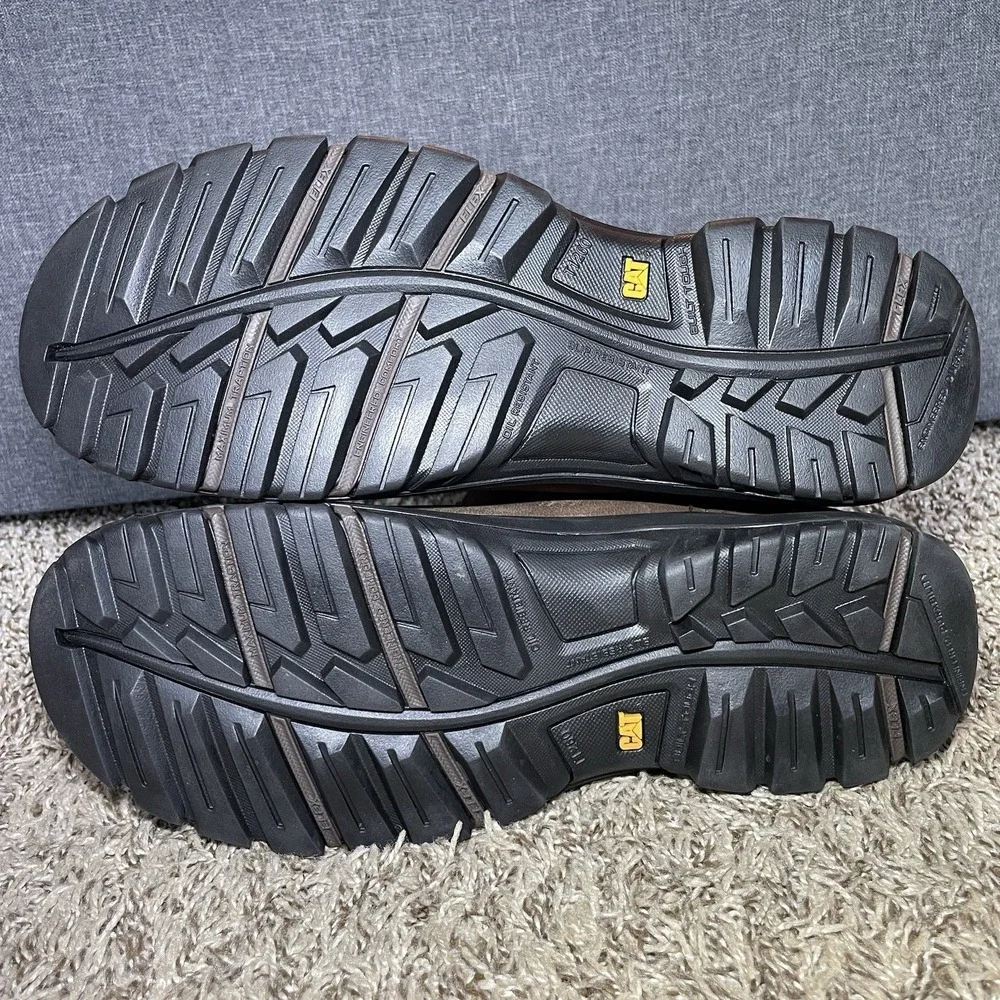 Caterpillar Drawbar Pull-On Steel Toe Work Boots Men's Size 11.5 Brown NEW